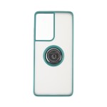 Capac Protectie Spate Colectia Soft Shape With Ring Pentru Samsung Galaxy S21 Ultra - Verde