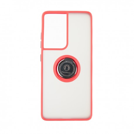 Capac Protectie Spate Colectia Soft Shape With Ring Pentru Samsung Galaxy S21 Ultra - Rosu
