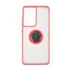 Capac Protectie Spate Colectia Soft Shape With Ring Pentru Samsung Galaxy S21 Ultra - Rosu