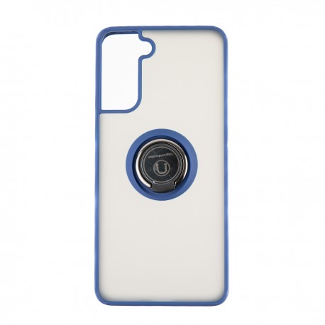Capac Protectie Spate Colectia Soft Shape With Ring Pentru Samsung Galaxy S21 Plus - Albastru