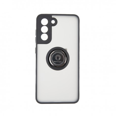 Capac Protectie Spate Colectia Soft Shape With Ring Pentru Samsung Galaxy S21 Fe - Negru