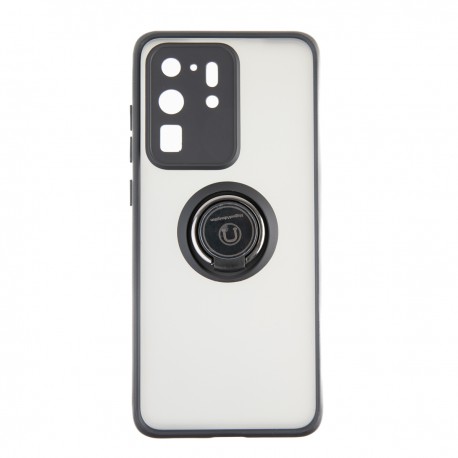 Capac Protectie Spate Colectia Soft Shape With Ring Pentru Samsung Galaxy S20 Ultra - Negru