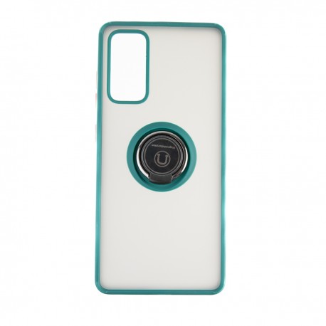Capac Protectie Spate Colectia Soft Shape With Ring Pentru Samsung Galaxy S20 Fe - Verde