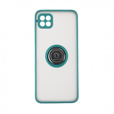Capac Protectie Spate Colectia Soft Shape With Ring Pentru Samsung Galaxy A22 5G - Verde