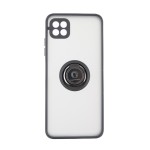 Capac Protectie Spate Colectia Soft Shape With Ring Pentru Samsung Galaxy A22 5G - Negru