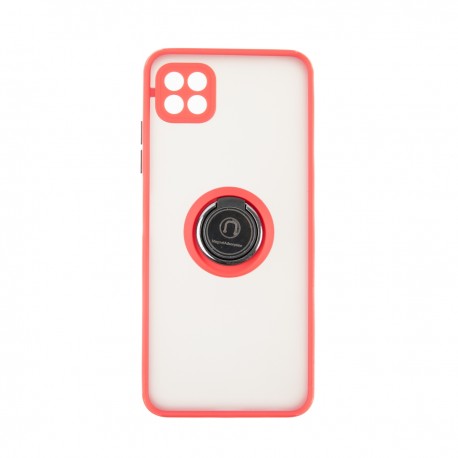 Capac Protectie Spate Colectia Soft Shape With Ring Pentru Samsung Galaxy A22 5G - Rosu