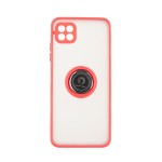 Capac Protectie Spate Colectia Soft Shape With Ring Pentru Samsung Galaxy A22 5G - Rosu