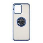 Capac Protectie Spate Colectia Soft Shape With Ring Pentru Oppo 8 Pro 5G - Albastru