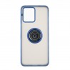 Capac Protectie Spate Colectia Soft Shape With Ring Pentru Oppo 8 Pro 5G - Albastru