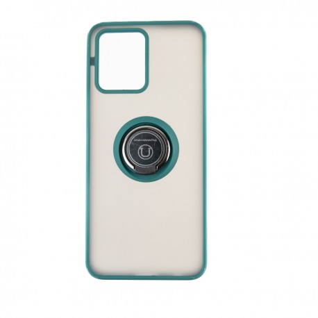 Capac Protectie Spate Colectia Soft Shape With Ring Pentru Oppo 8 Pro 5G - Verde