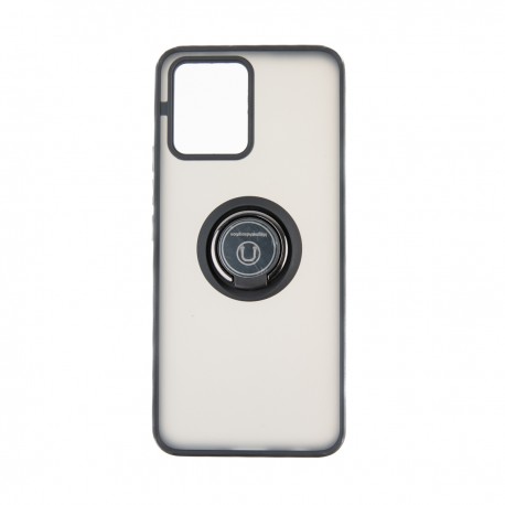 Capac Protectie Spate Colectia Soft Shape With Ring Pentru Oppo 8 Pro 5G - Negru