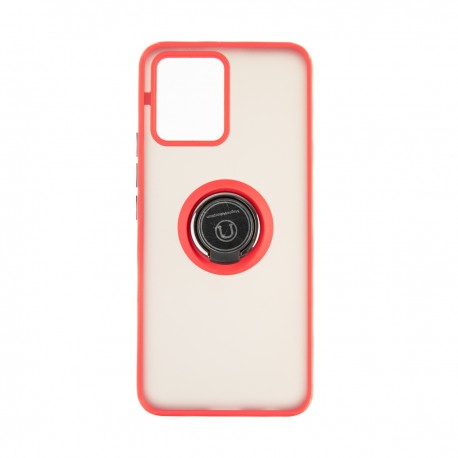 Capac Protectie Spate Colectia Soft Shape With Ring Pentru Oppo 8 Pro 5G - Rosu