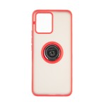 Capac Protectie Spate Colectia Soft Shape With Ring Pentru Oppo 8 Pro 5G - Rosu