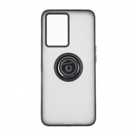 Capac Protectie Spate Colectia Soft Shape With Ring Pentru Oppo A77 5G - Negru