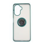 Capac Protectie Spate Colectia Soft Shape With Ring Pentru Huawei Nova Y70 - Verde
