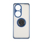 Capac Protectie Spate Colectia Soft Shape With Ring Pentru Huawei P50 Pro - Albastru