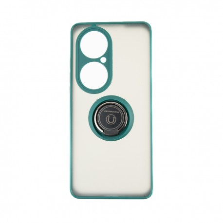 Capac Protectie Spate Colectia Soft Shape With Ring Pentru Huawei P50 Pro - Verde