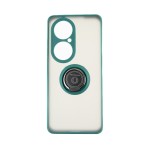 Capac Protectie Spate Colectia Soft Shape With Ring Pentru Huawei P50 Pro - Verde