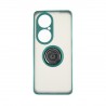 Capac Protectie Spate Colectia Soft Shape With Ring Pentru Huawei P50 Pro - Verde