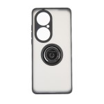 Capac Protectie Spate Colectia Soft Shape With Ring Pentru Huawei P50 Pro - Negru