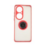Capac Protectie Spate Colectia Soft Shape With Ring Pentru Huawei P50 Pro - Rosu