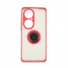 Capac Protectie Spate Colectia Soft Shape With Ring Pentru Huawei P50 Pro - Rosu