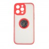 Capac Protectie Spate Colectia Soft Shape With Ring Pentru iPhone 14 Pro Max - Rosu