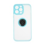 Capac Protectie Spate Colectia Soft Shape With Ring Pentru iPhone 14 Pro Max - Albastru Deschis