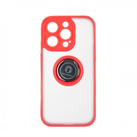 Capac Protectie Spate Colectia Soft Shape With Ring Pentru iPhone 14 Pro - Rosu