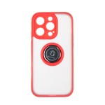 Capac Protectie Spate Colectia Soft Shape With Ring Pentru iPhone 14 Pro - Rosu