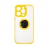 Capac Protectie Spate Colectia Soft Shape With Ring Pentru iPhone 14 Pro - Galben