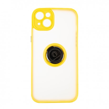 Capac Protectie Spate Colectia Soft Shape With Ring Pentru iPhone 14 Plus - Galben