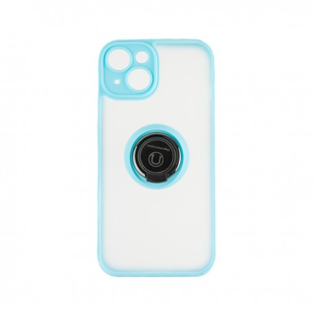 Capac Protectie Spate Colectia Soft Shape With Ring Pentru iPhone 14 - Albastru Deschis