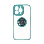 Capac Protectie Spate Colectia Soft Shape With Ring Pentru iPhone 13 Pro - Verde