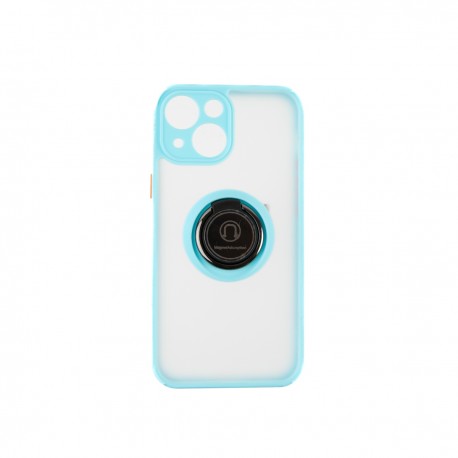 Capac Protectie Spate Colectia Soft Shape With Ring Pentru iPhone 13 Mini - Albastru Deschis