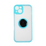 Capac Protectie Spate Colectia Soft Shape With Ring Pentru iPhone 13 - Albastru Deschis