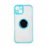 Capac Protectie Spate Colectia Soft Shape With Ring Pentru iPhone 13 - Albastru Deschis