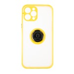 Capac Protectie Spate Colectia Soft Shape With Ring Pentru iPhone 12 Pro Max - Galben