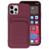 Capac Protectie Spate Colectia Soft Card Slot Pentru iPhone 13 Pro Max - Visiniu