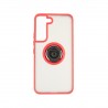 Capac Protectie Spate Colectia Soft Shape With Ring Pentru Samsung Galaxy S22 - Rosu