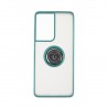 Capac Protectie Spate Colectia Soft Shape With Ring Pentru Samsung Galaxy S21 Ultra - Verde