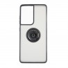 Capac Protectie Spate Colectia Soft Shape With Ring Pentru Samsung Galaxy S21 Ultra - Negru