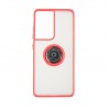 Capac Protectie Spate Colectia Soft Shape With Ring Pentru Samsung Galaxy S21 Ultra - Rosu