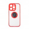 Capac Protectie Spate Colectia Soft Shape With Ring Pentru iPhone 14 Pro - Rosu