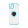 Capac Protectie Spate Colectia Soft Shape With Ring Pentru iPhone 14 - Albastru Deschis