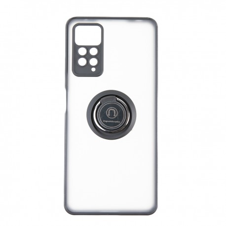 Capac Protectie Spate Colectia Soft Shape With Ring Pentru Xiaomi Redmi Note 11 Pro - Negru Rosu