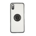Capac Protectie Spate Colectia Soft Shape With Ring Pentru Xiaomi Redmi 9a/9at - Negru Rosu
