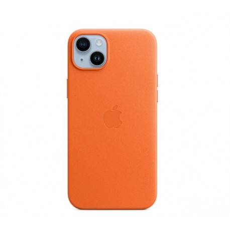 Capac Protectie Spate Apple Din Piele Cu Magsafe Pentru Iphone 14 Plus - Portocaliu