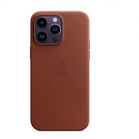 Capac Protectie Spate Apple Din Piele Cu Magsafe Pentru iPhone 14 Pro Max - Maro