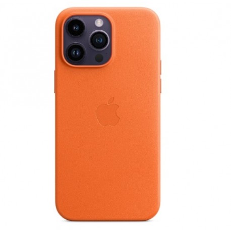 Capac Protectie Spate Apple Din Piele Cu Magsafe Pentru iPhone 14 Pro Max - Portocaliu